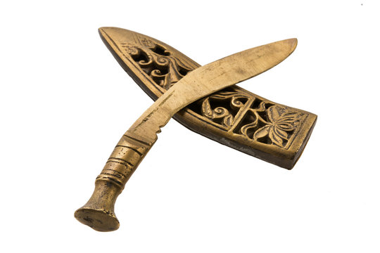 Khukri knife for paper isolated on white background