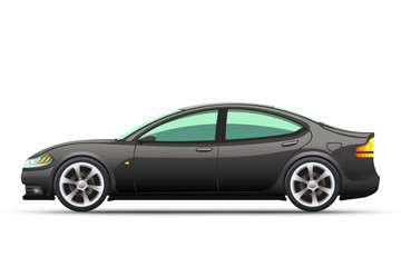 Realistic vector illustration of a car.