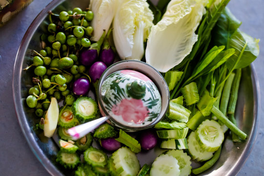 Thai mixed vegetables side dish