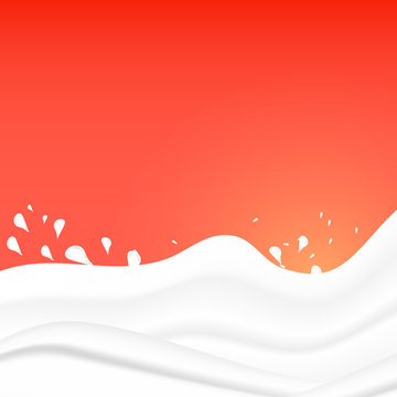 Milk splash illustration. Tasty milk design element