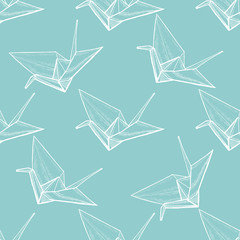Fototapety  Wzór origami w ręcznie rysowanym stylu