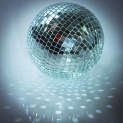 mirror ball.isolated on a dark background.