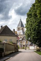 Fototapeta na wymiar Champagne. The characteristic village of Evenay val d'Or, Montagne de Reims. France