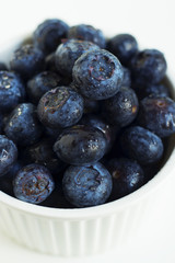 handful of fresh American blueberries
