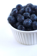 handful of fresh American blueberries
