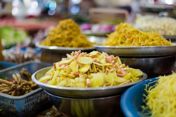 Thai ginger galangal root slices