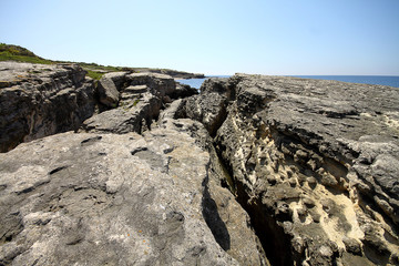 A Rocky Area By The Sea
