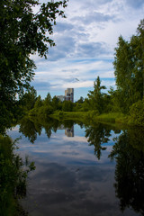 Obraz premium pond and trees