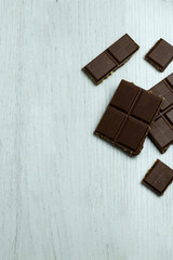 tile of delicious chocolate with nuts