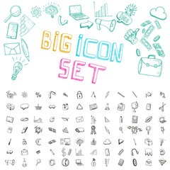 Set of hand drawn icons.