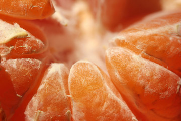 Delicious slice of ripe tangerine  