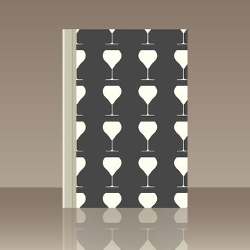 Wineglasses and Book. Realistic image of the object