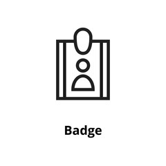 Badge line icon