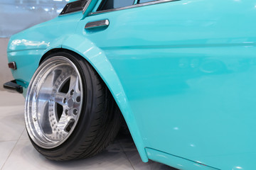 Aggressive Wheel Offset in a retcar.
Hella Flush is Wheel offset, Small stretched tires, on a...