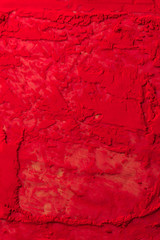 top view of red powder background