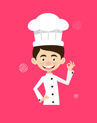Chef Vector Illustration Design -  smiling