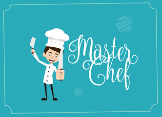 Chef Vector Illustration Design -  Master chef background