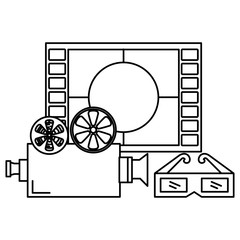 cinema entertainment set icons vector illustration design