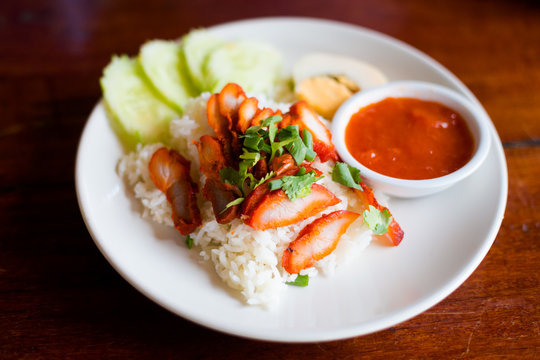 Thai red pork on rice