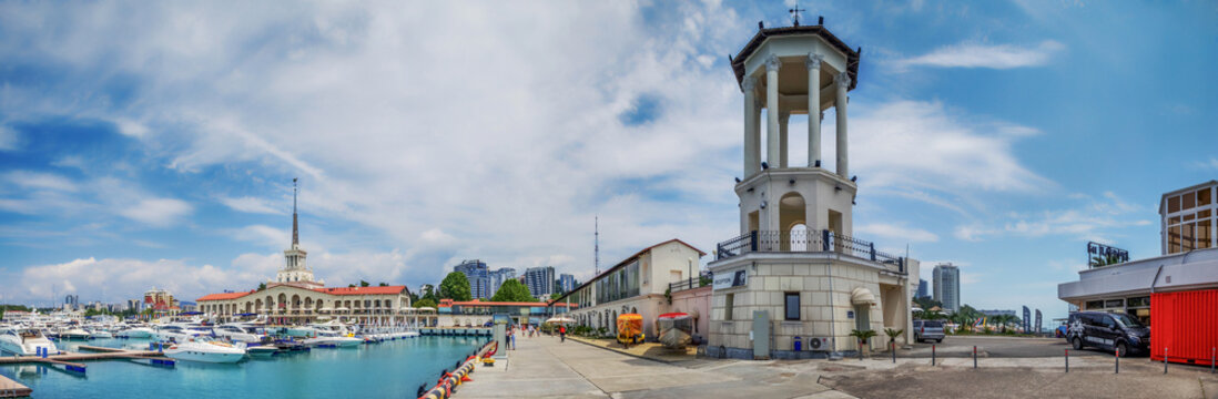SOCHI, RUSSIA - JUNE 12, 2017: Sochi Grand Marina.