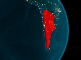 Argentina at night