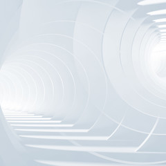 Abstract blue white tunnels background