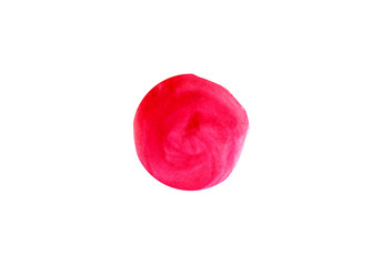 Vector Japanese Flag, Watercolor Illustration, Red Paint Spot on White Background.