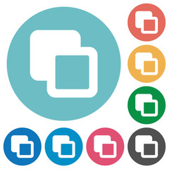 Subtract shapes flat round icons