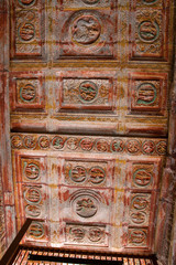 Sulptures and carvings on the ceiling, Nataraja mandapa, Airavatesvara Temple complex, Darasuram, Tamil Nadu