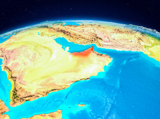 United Arab Emirates from orbit