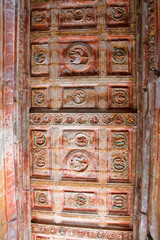 Sulptures and carvings on the ceiling, Nataraja mandapa, Airavatesvara Temple complex, Darasuram, Tamil Nadu