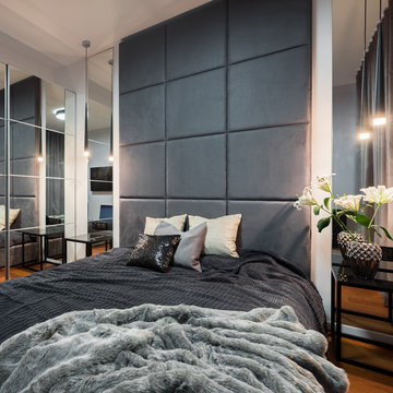 Sophisticated bedroom with double bed