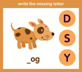 write the missing letter