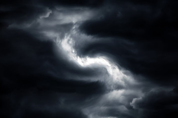 Fototapeta na wymiar Blurred Whirlwind in the Clouds