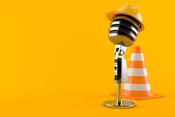 Microphone with traffic cone
