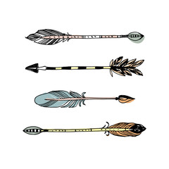Decorative hand drawn arrows