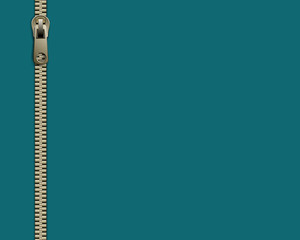 Sewing accessory zipper on a retro background.