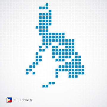 Philippines map and flag icon
