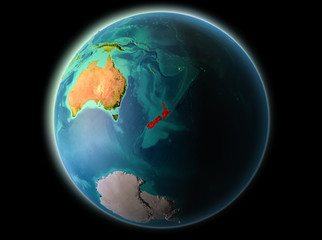 New Zealand in the evening