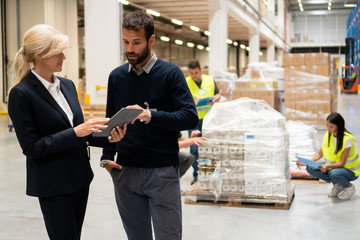 Manager and Supervisor in warehouse