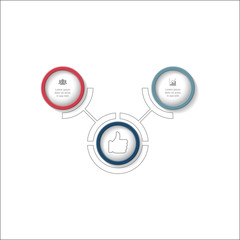 Vector infographic template for diagram, graph, presentation, chart, business concept with 2 options.