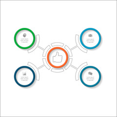 Vector infographic template for diagram, graph, presentation, chart, business concept with 4 options.