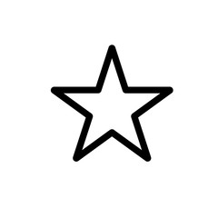 Star isolated on white background.Flat design. Vector illustration