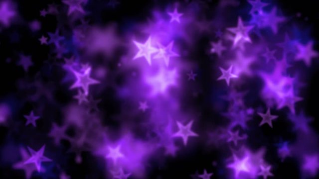 Purple Bokeh Star Lights Motion