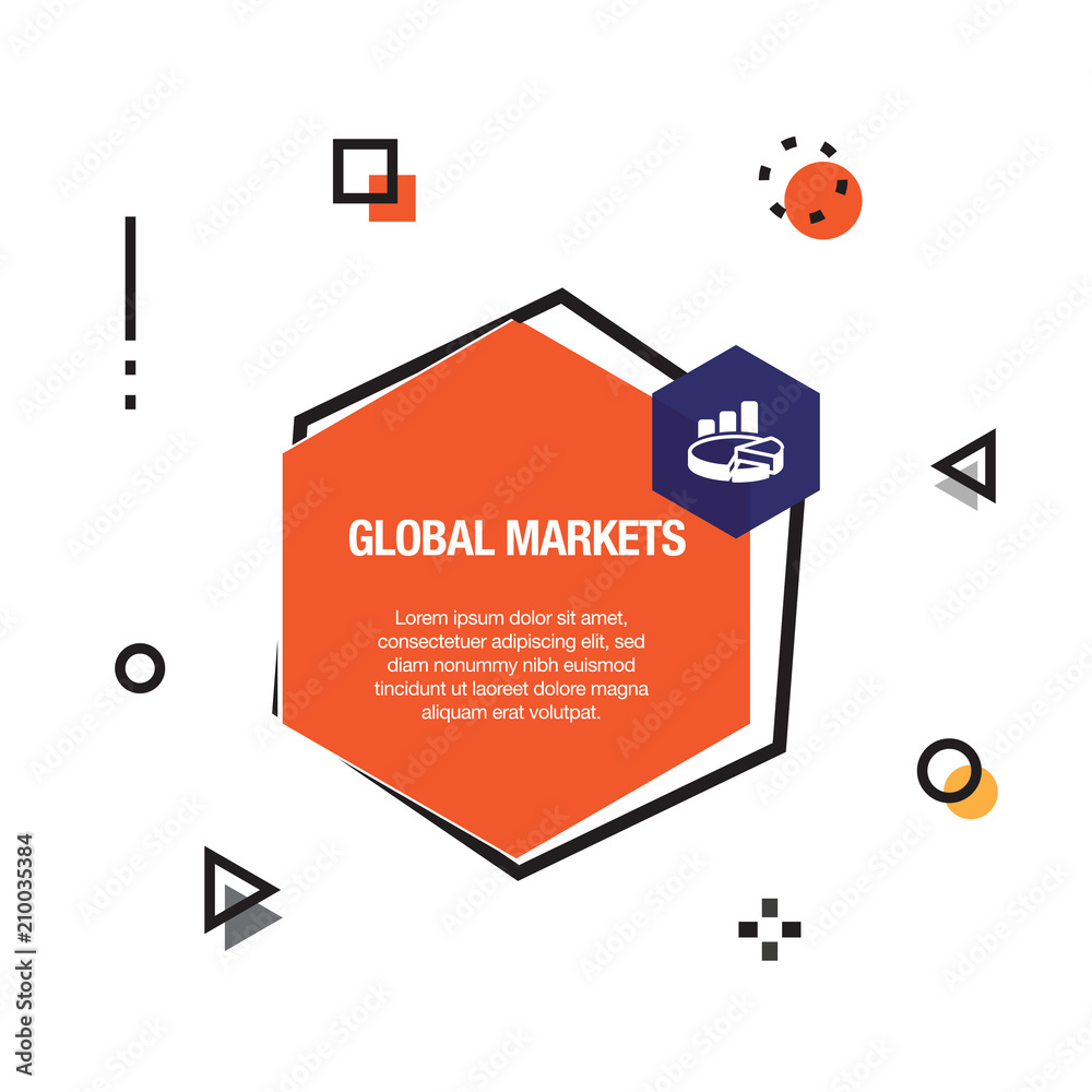 Canvas Prints global markets infographic icon