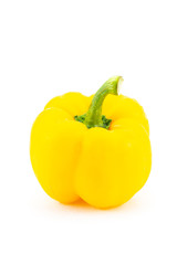 Yellow bell pepper isolated on white background