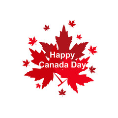 Happy Canada Day poster. 1st july