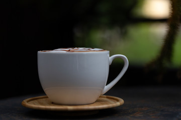 Backgrounds of Latte coffee.