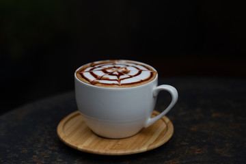 Backgrounds of Latte coffee.