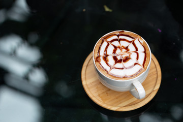 Backgrounds of Latte coffee.